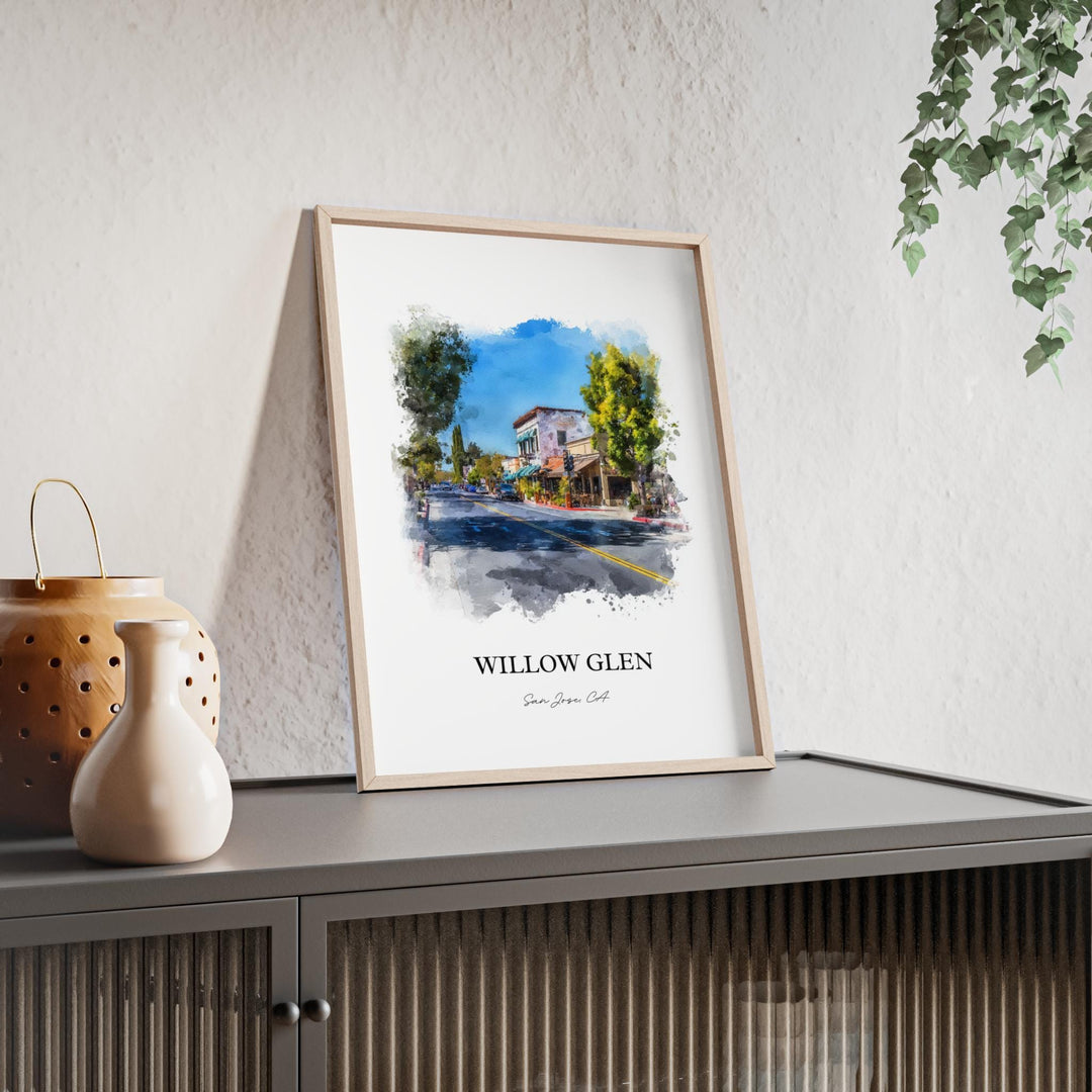 Willow Glen, California – Watercolor Art Print