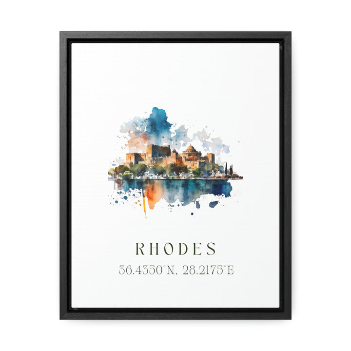 Rhodes Greece wall art - Greece, Rhodes poster, Rhodes Wedding gift, Birthday present, Custom Text, Personalised Gift