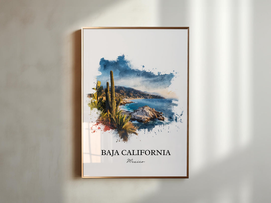 Baja California, Mexico – Watercolor Art Print