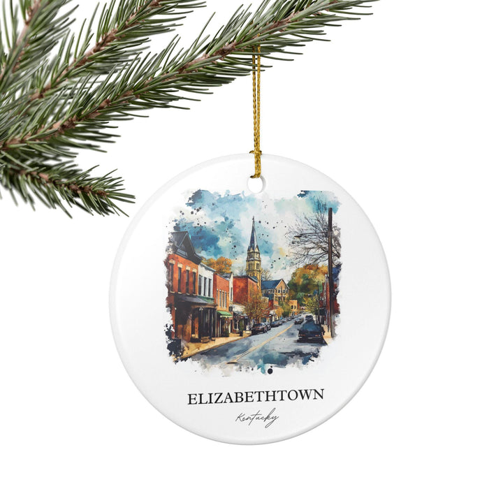 Elizabethtown KY Ornament: Unique Elizabethtown Souvenir, Elizabethtown KY Xmas Decor, and Authentic Kentucky Gift
