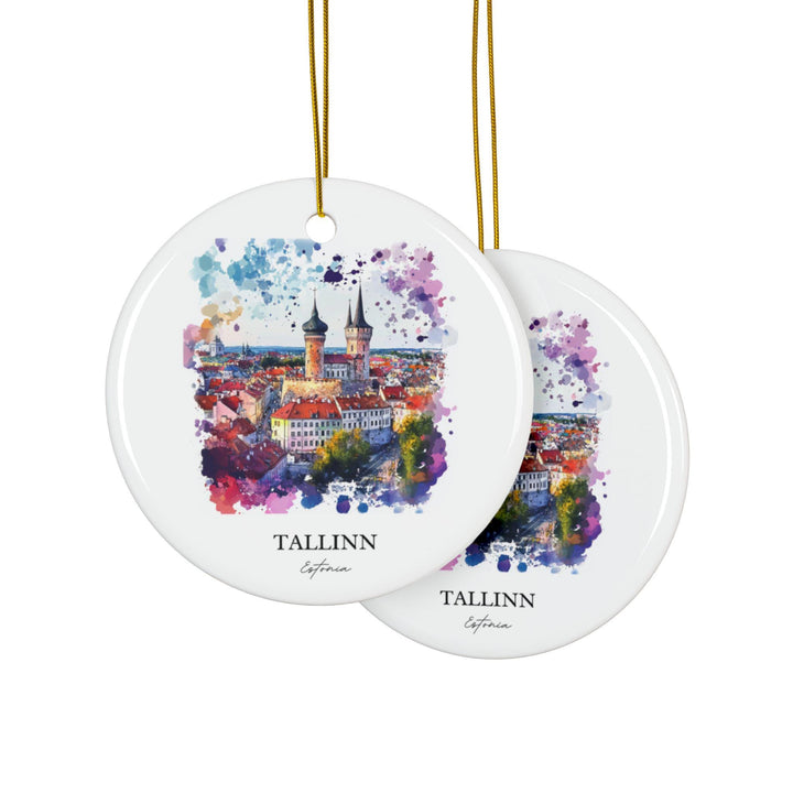 Tallinn Estonia Ornament: Unique Tallinn Souvenir, Tallinn Xmas Decor, and Authentic Tallinn Estonia Gift