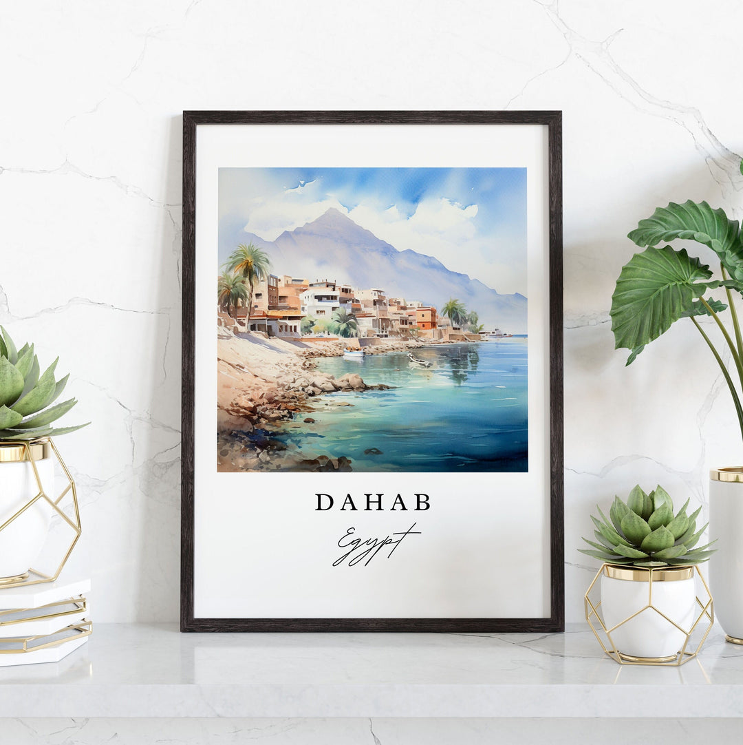 Dahab Egypt wall art - Egypt, Dahab print, Dahab Egypt Wedding gift, Birthday present, Custom Text, Perfect Gift