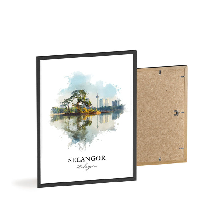 Selangor, Malaysia – Watercolor Art Print