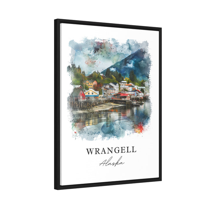 Wrangell Alaska Art, Wrangell AK Print, Wrangell Watercolor Art, Wrangell Alaska Gift,