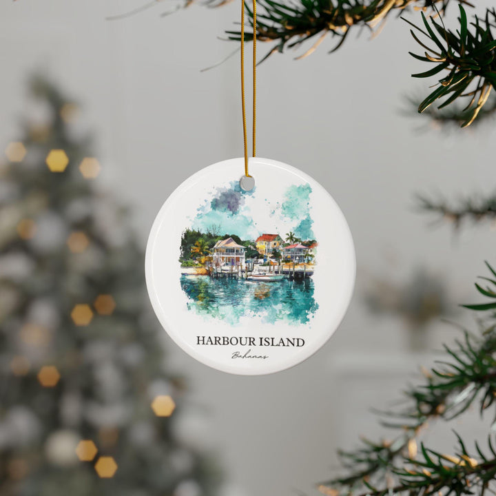 Harbour Island Ornament: Unique Harbour Island Souvenir, Bahamas Xmas Decor, and Authentic Harbour Island Gift