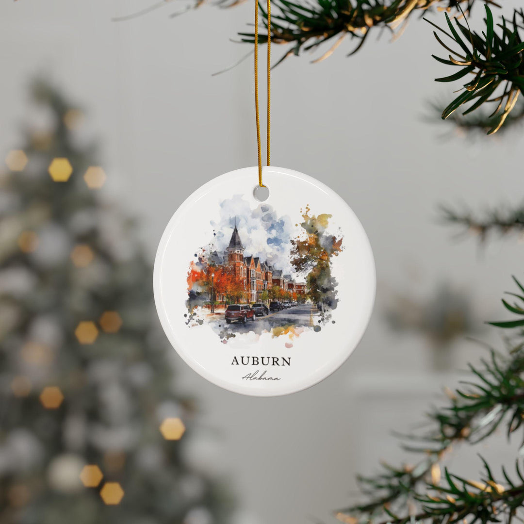 Auburn Alabama Ornament: Unique Auburn Souvenir, Auburn Xmas Decor, and Authentic Auburn AL Gift