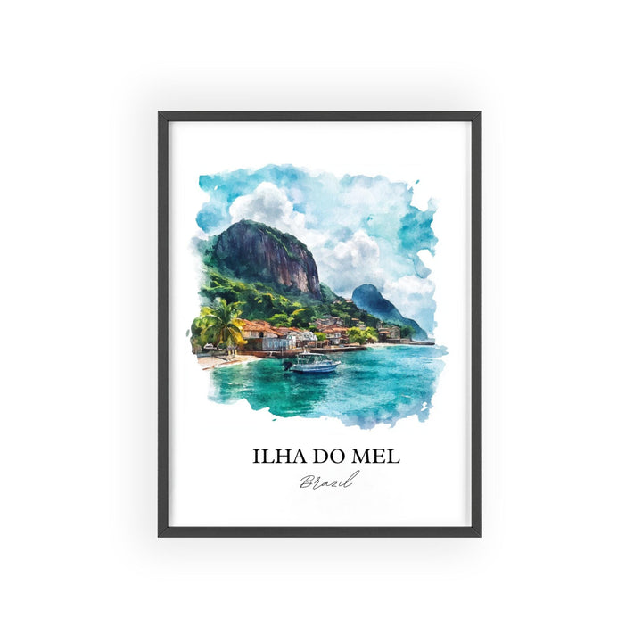 Ilha do Mel Wall Art, Paraná Print, Brazil Watercolor Art, Ilha do Mel Gift, Travel Print, Travel Poster, Housewarming Gift