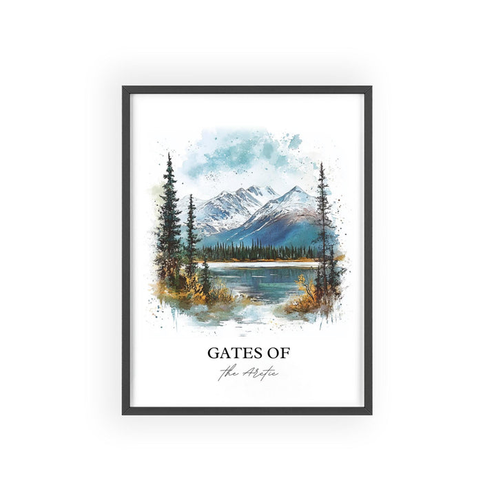Gates of the Arctic Wall Art, Alaska Print, Alaska Watercolor Art, Gates of the Arctic Gift, Travel Print, Travel Poster, Housewarming Gift