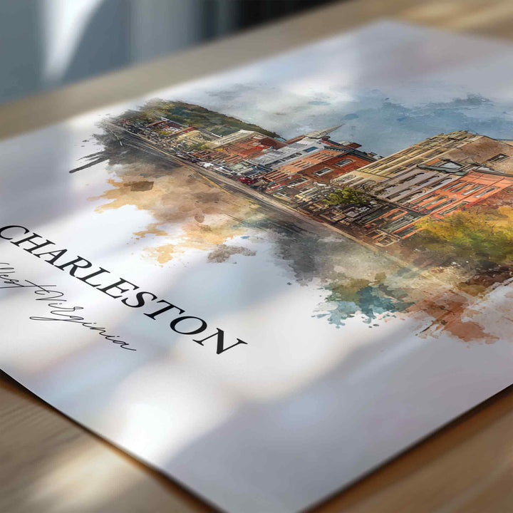 Charleston, West Virginia – Watercolor Art Print