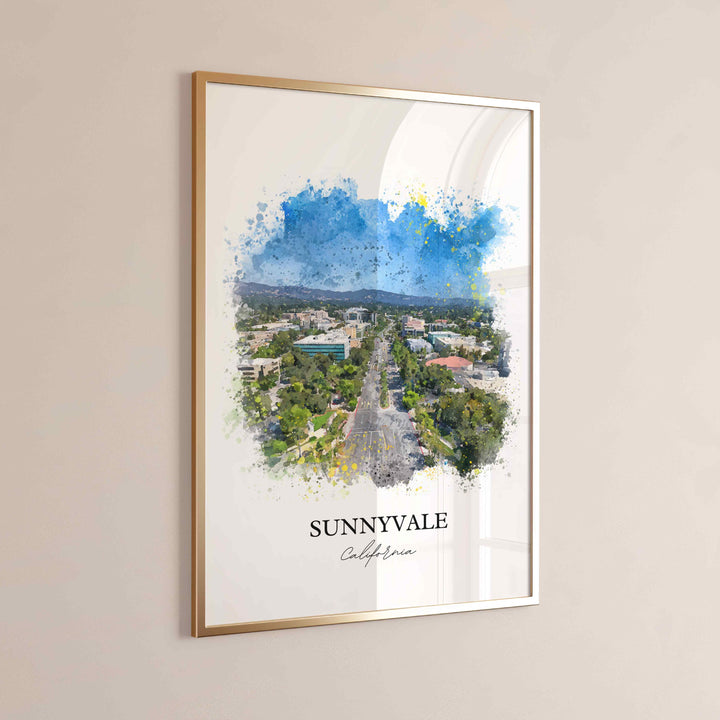Sunnyvale, California – Watercolor Art Print