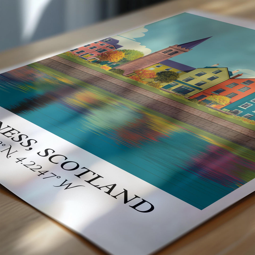 Inverness Art, Inverness Retro Travel Art, Inverness Home Decor, Inverness Gift, Scotland Travel Art, Travel Prints, Housewarming Gift