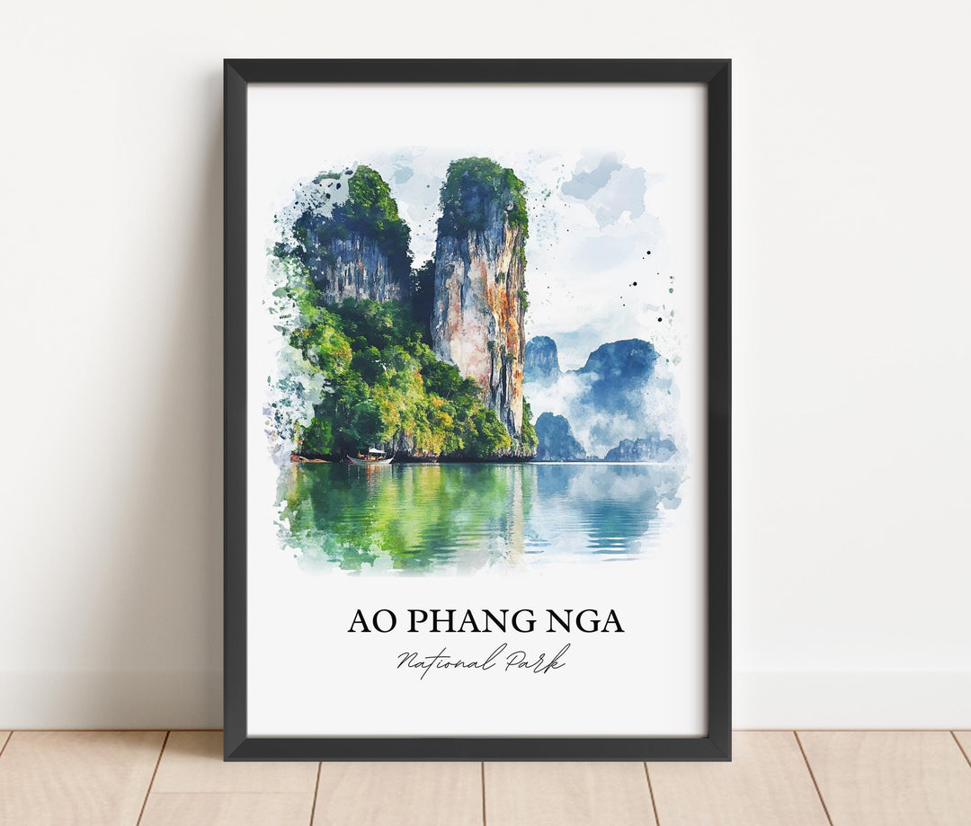 Ao Phang Nga National Park Wall Art, Takdat Print, Thailand Art, Ao Phang Nga Park Gift, Travel Print, Travel Poster, Housewarming Gift