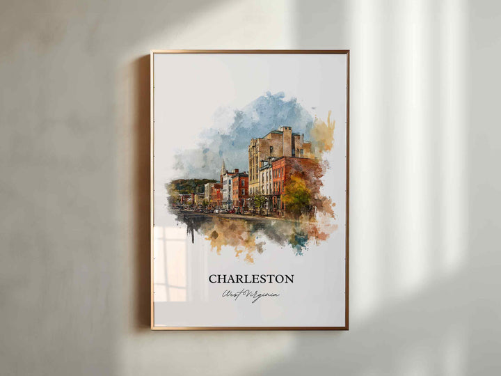 Charleston, West Virginia – Watercolor Art Print