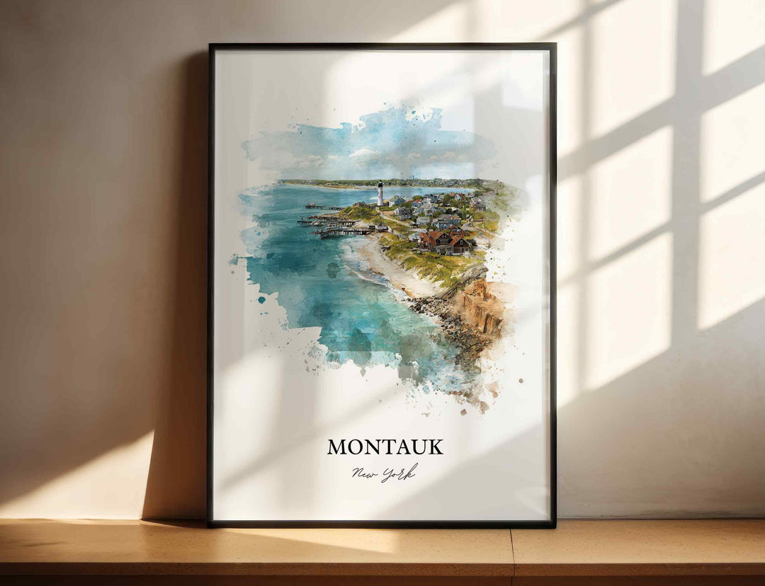 Montauk, NY – Watercolor Art Print