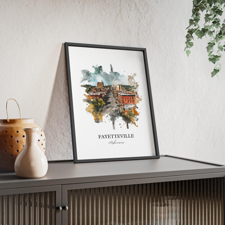Fayetteville, Arkansas – Watercolor Art Print
