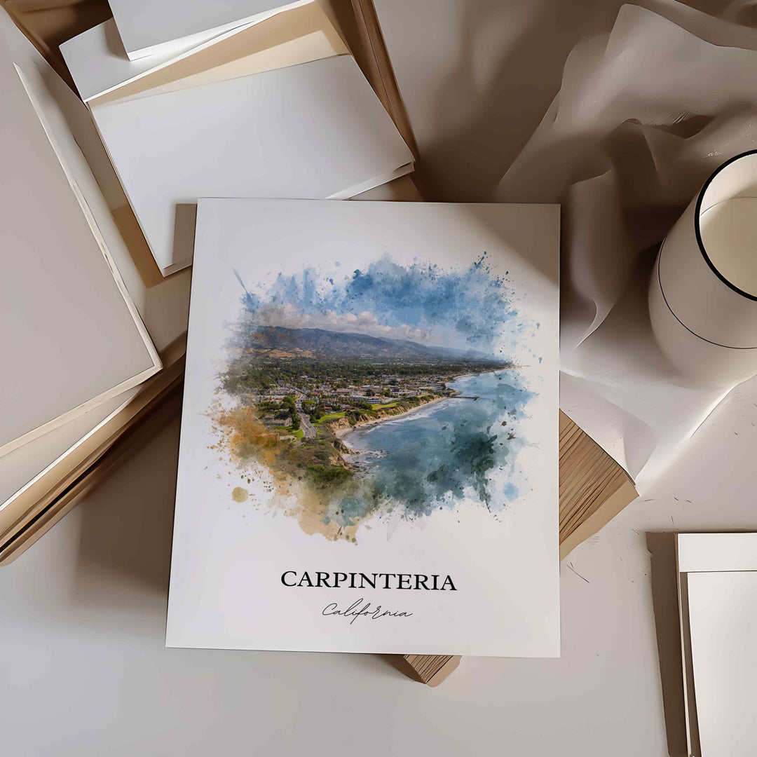 Carpinteria, CA – Watercolor Art Print