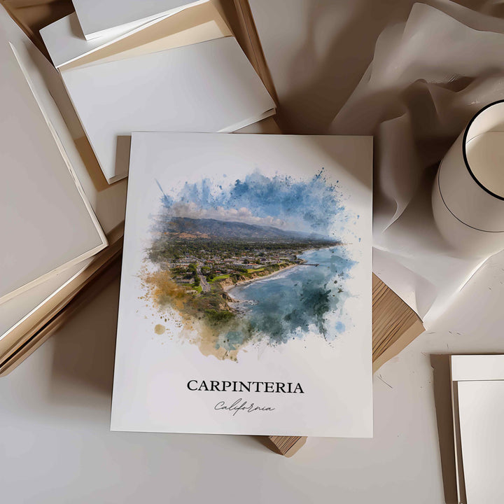 Carpinteria, CA – Watercolor Art Print