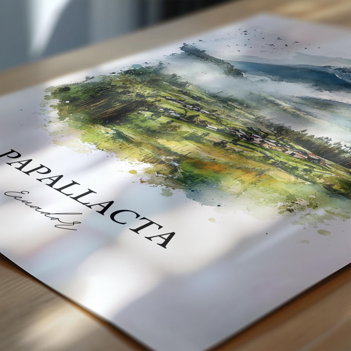 Papallacta Wall Art, Napo Province Print, Ecuador Watercolor Art, Papallacta Gift, Travel Print, Travel Poster, Housewarming Gift