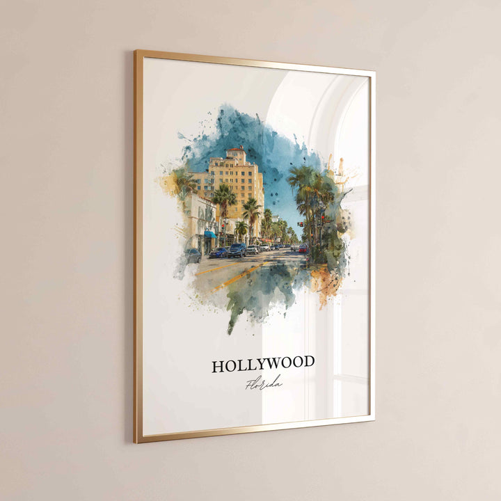 Hollywood, Florida – Watercolor Art Print