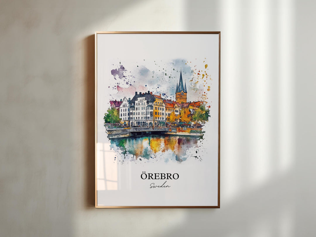 Orebro, Sweden – Watercolor Art Print