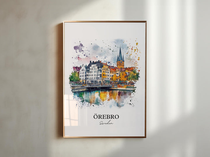Orebro, Sweden – Watercolor Art Print