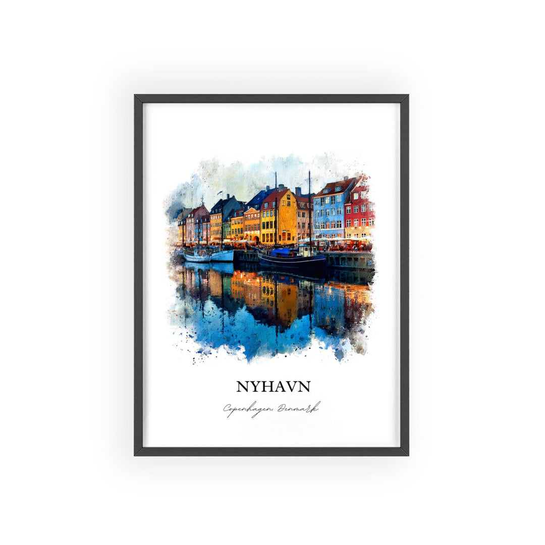 Nyhavn, Denmark – Watercolor Art Print