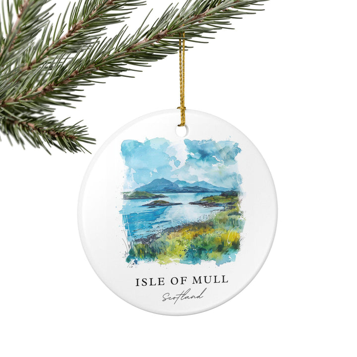Isle of Mull Ornament: Unique Isle of Mull Souvenir, Isle of Mull Scotland Xmas Decor, and Authentic Scotland Gift