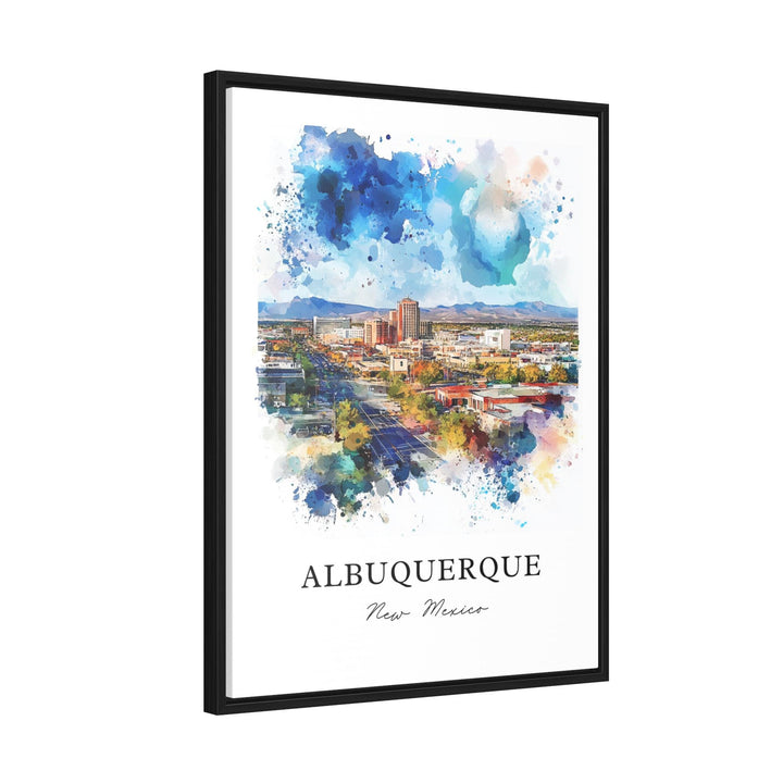 Albuquerque Wall Art, Albuquerque NM Print, Albuquerque Watercolor Art, Albuquerque Gift, Travel Print, Travel Poster, Housewarming Gift