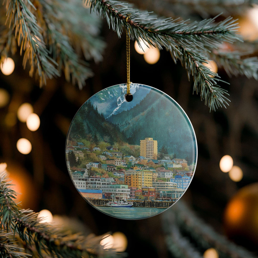 Juneau Alaska Ornament: Unique Juneau Souvenir, Juneau Alaska Xmas Decor, and Authentic Juneau AK Gift