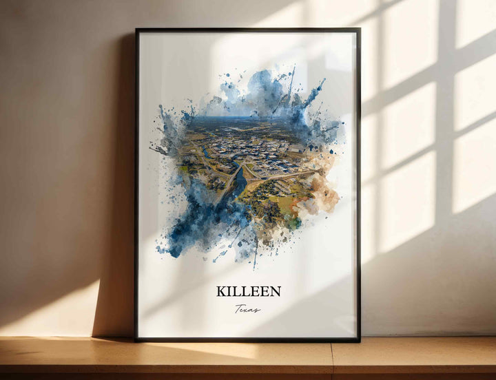 Killeen, Texas – Watercolor Art Print