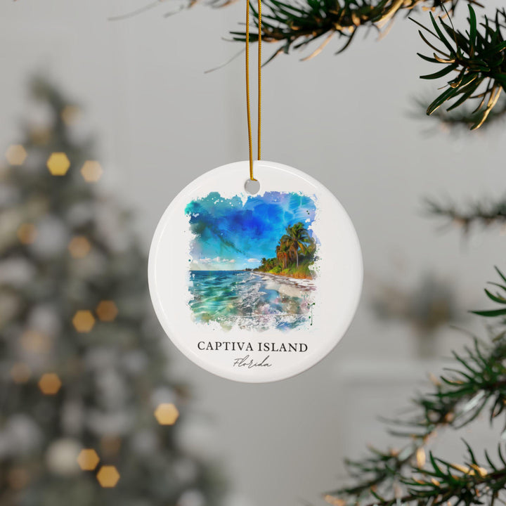 Captiva Island Ornament: Unique Captiva Island Souvenir, Florida Xmas Decor, and Authentic Captiva Island Gift