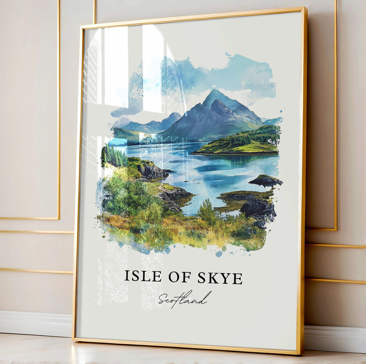 Isle of Skye Wall Art, Skye Scotland Print, Skye Watercolor Art, Isle of Skye Gift,