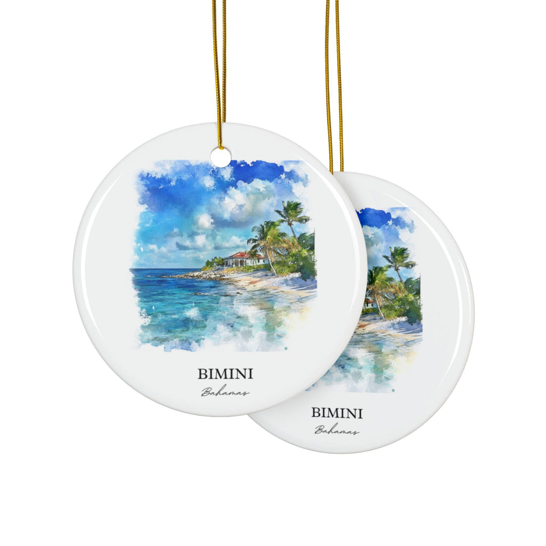 Bimini Bahamas Ornament: Unique Bahamas Souvenir, Bimini Islands Xmas Decor, and Authentic Bimini Bahamas Gift