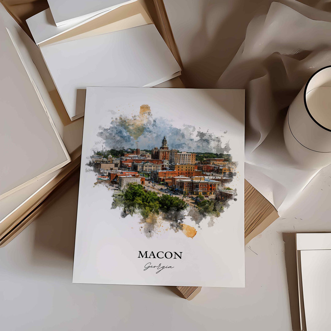 Macon, Georgia – Watercolor Art Print