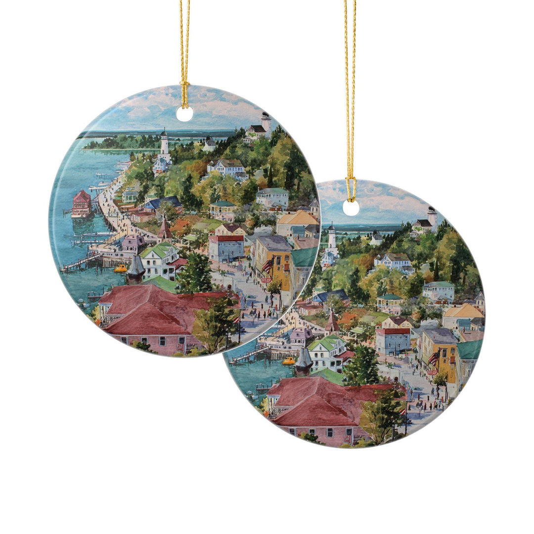 Mackinac Island Ornament: Unique Mackinac Michigan Souvenir, Michigan Xmas Decor, and Authentic Mackinac Island Gift