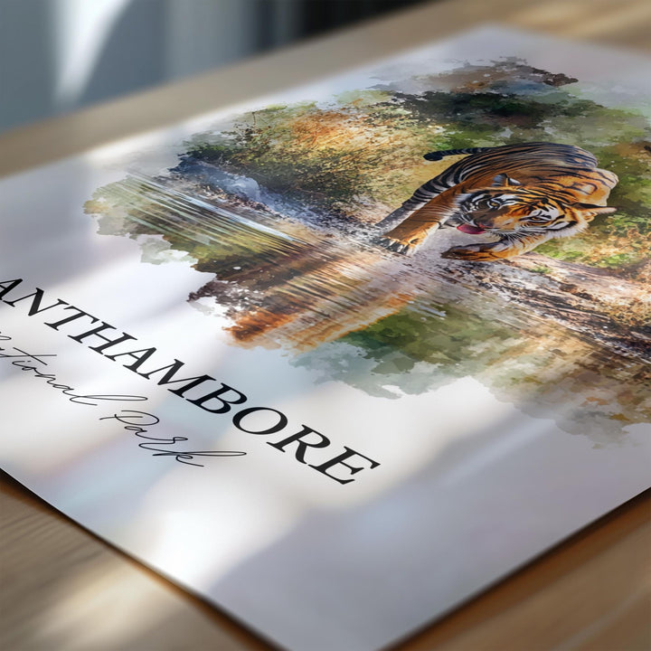 Ranthambore National Park, India – Watercolor Art Print