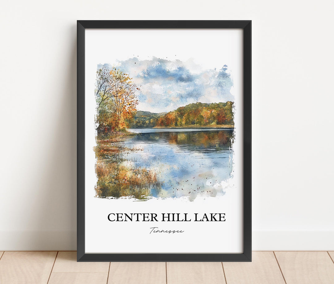 Center Hill Lake Wall Art, Middle Tennessee Print, Tennessee Artwork, Center Hill Lake Gift, Travel Print, Travel Poster, Housewarming Gift