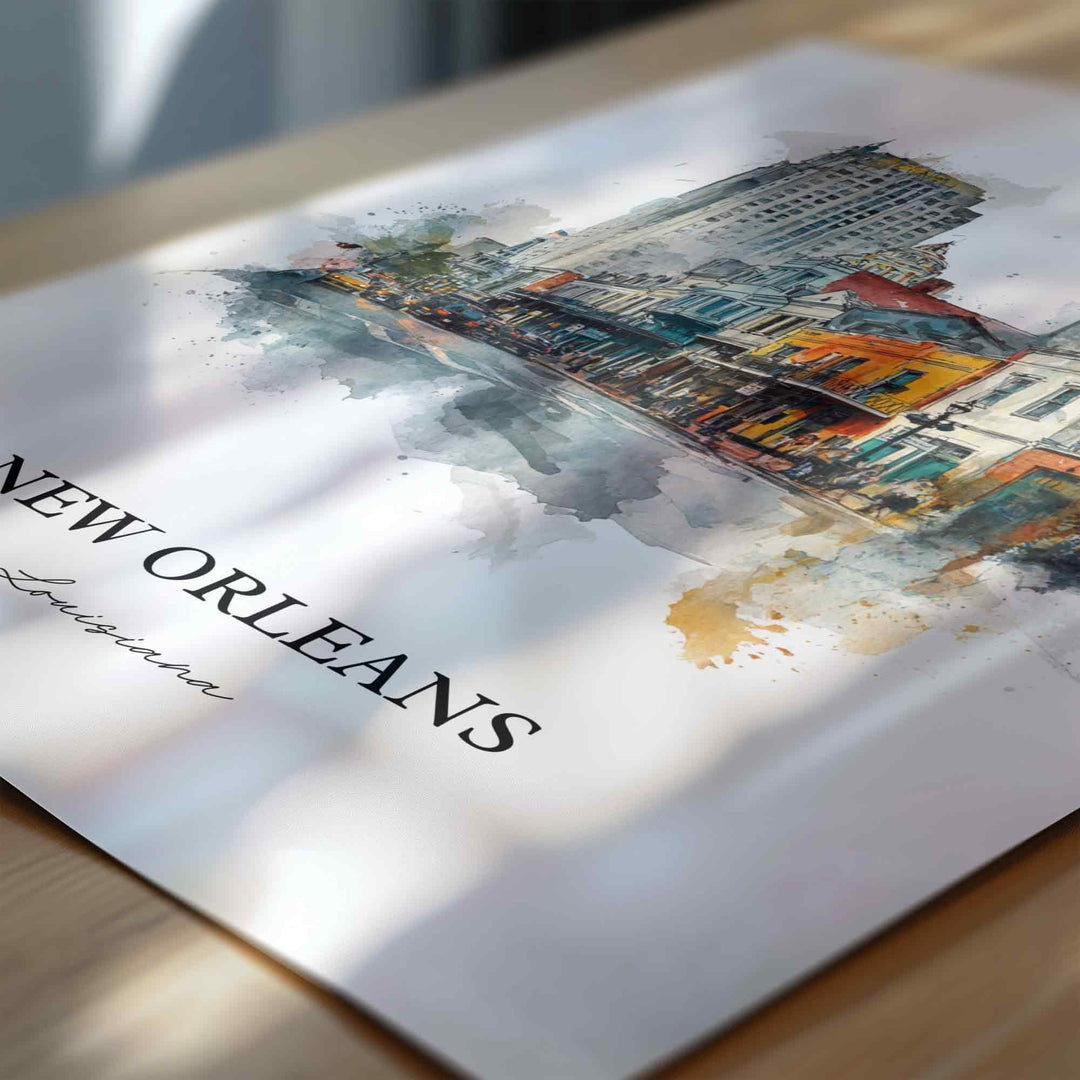 New Orleans, Louisiana – Watercolor Art Print