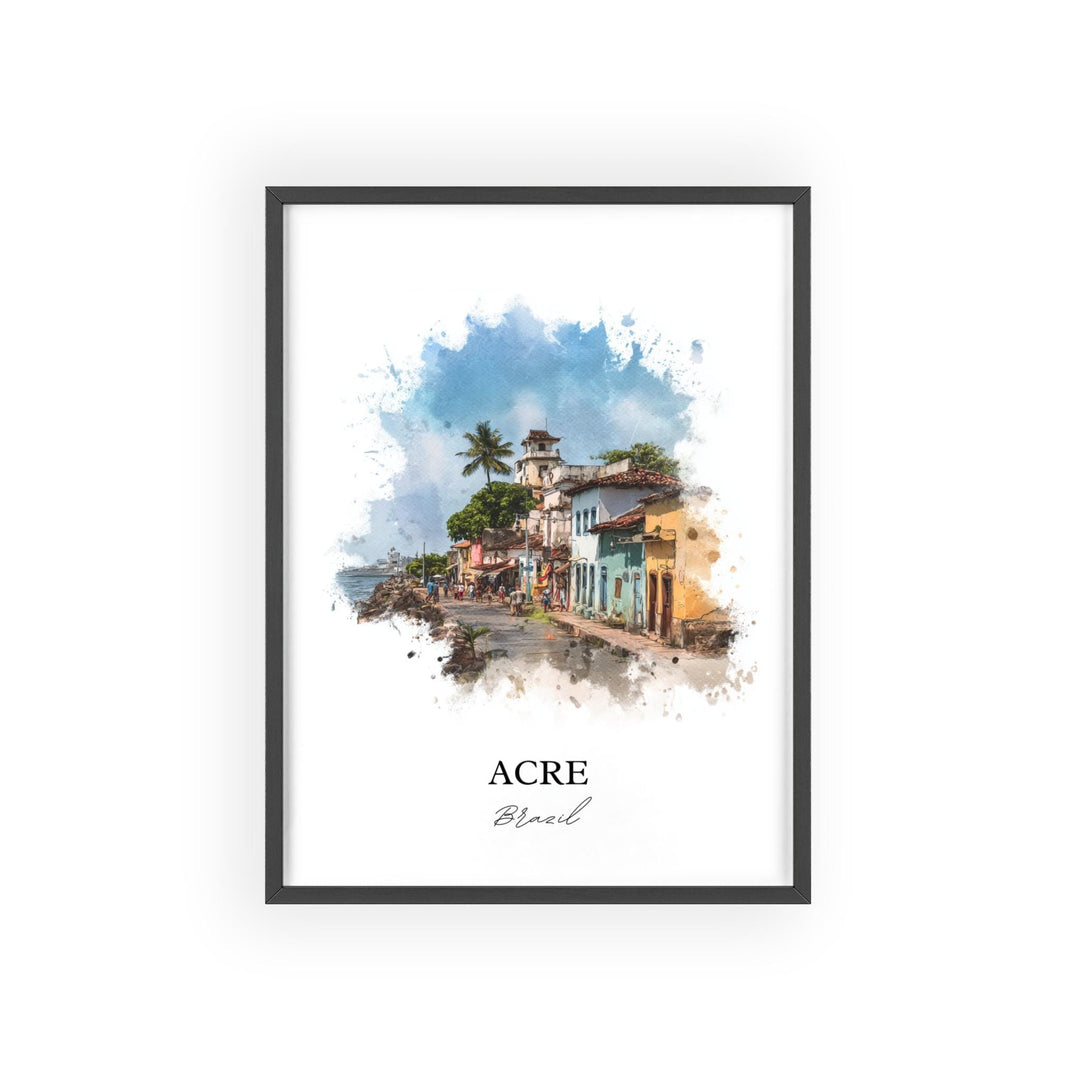 Acre Brazil Wall Art, Acre Brazil Print, Acre Brazil Watercolor Art, Brazil Gift, Brazil Travel Print, Travel Poster, Housewarming Gift