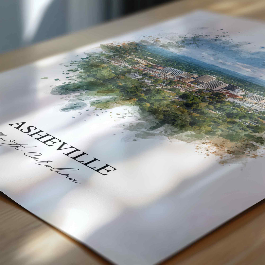 Asheville, North Carolina – Watercolor Art Print