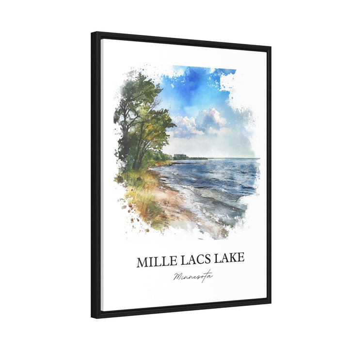 Mille Lacs Lake Wall Art, Onamia Print, Minnesota Watercolor Art, Mille Lacs Lake Gift, Travel Print, Travel Poster, Housewarming Gift