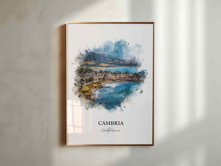 Cambria, California – Watercolor Art Print