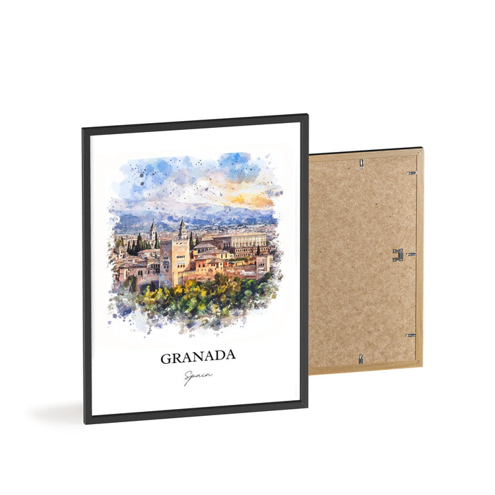 Granada Spain Wall Art, Granada Print, Spain Watercolor Art, Granada Spain Gift, Travel Print, Travel Poster, Housewarming Gift