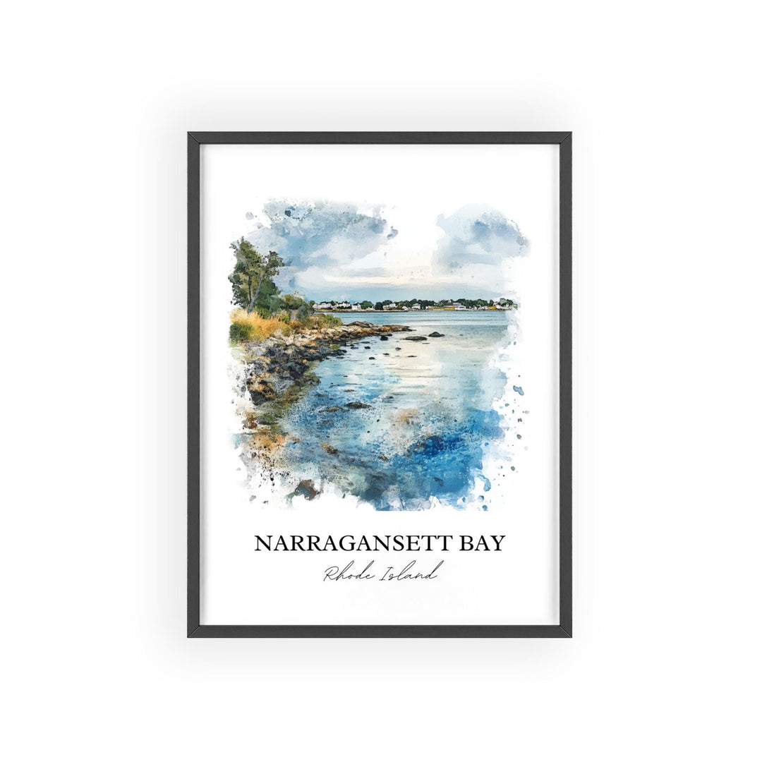 Narragansett Bay Wall Art, Rhode Island Print, Rhode Island Artwork, Narragansett Bay Gift, Travel Print, Travel Poster, Housewarming Gift