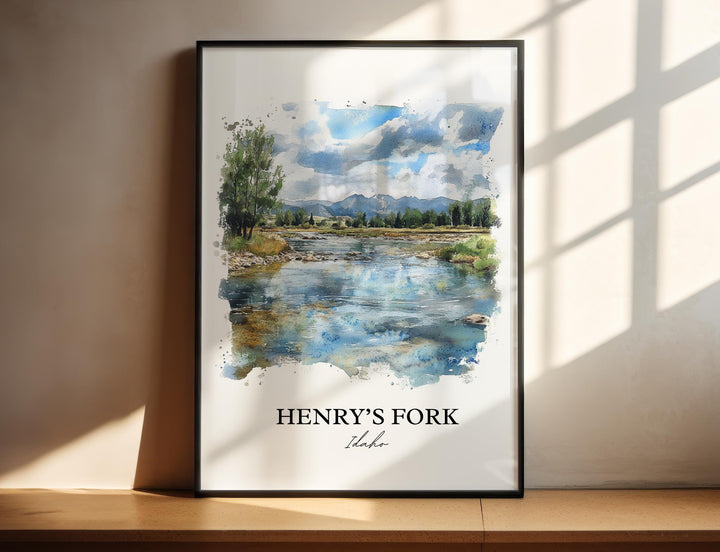 Henry's Fork, Idaho, USA – Watercolor Art Print
