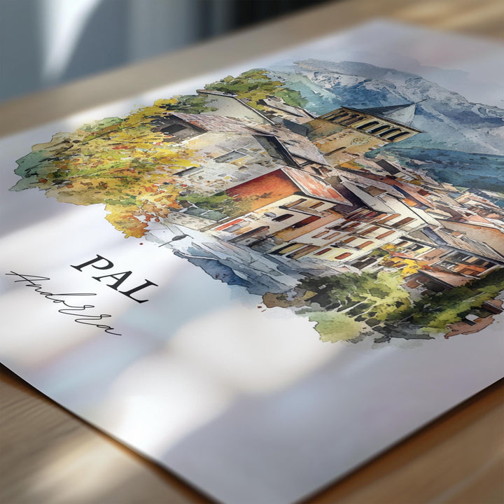 La Massana, Andorra – Watercolor Art Print