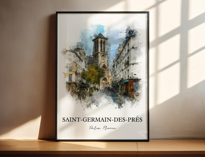 Saint-Germain-des-Prés, Paris – Watercolor Art Print