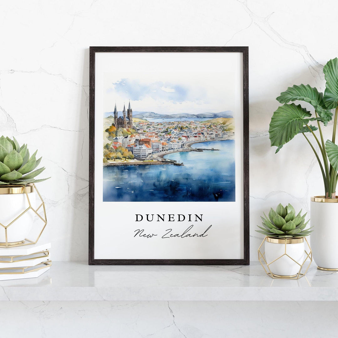 Dunedin New Zealand wall art - NZ, Dunedin poster, Dunedin Wedding gift, Birthday present, Custom Text, Personalized Gift