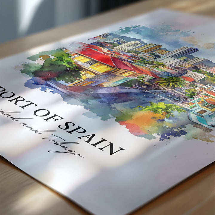 Port of Spain, Trinidad and Tobago – Watercolor Art Print