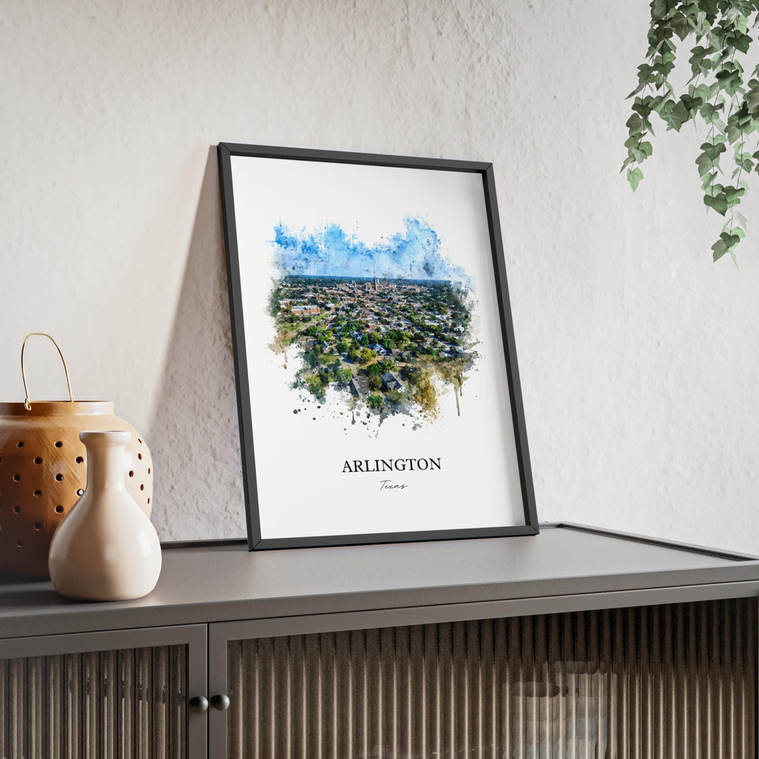 Arlington, Texas – Watercolor Art Print